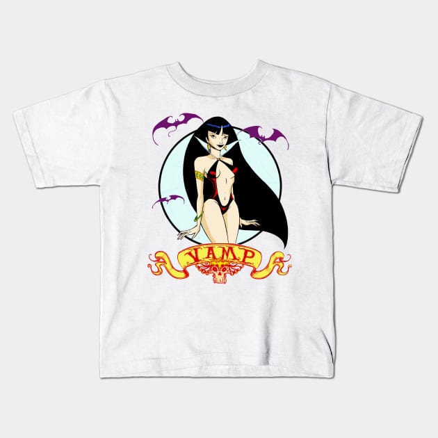 vamp girl Kids T-Shirt by CarmoStudio